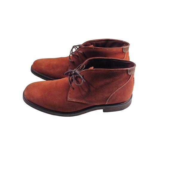 Johnston & Murphy Red Suede Chukka Boots Mens‎ Size 10 Mid Top main image 4